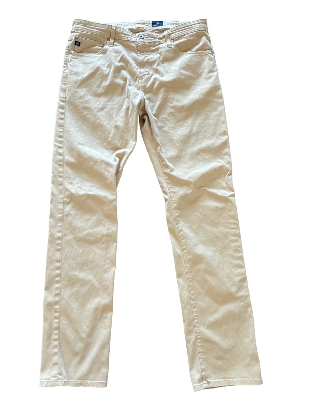 AG The Everett 36x34 Slim Straight Sueded Stretch Pants Cashew